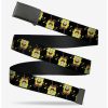 * Belts Spongebob Squarepants Wavy Arm Pose Flip Black Clamp Belt | Belts