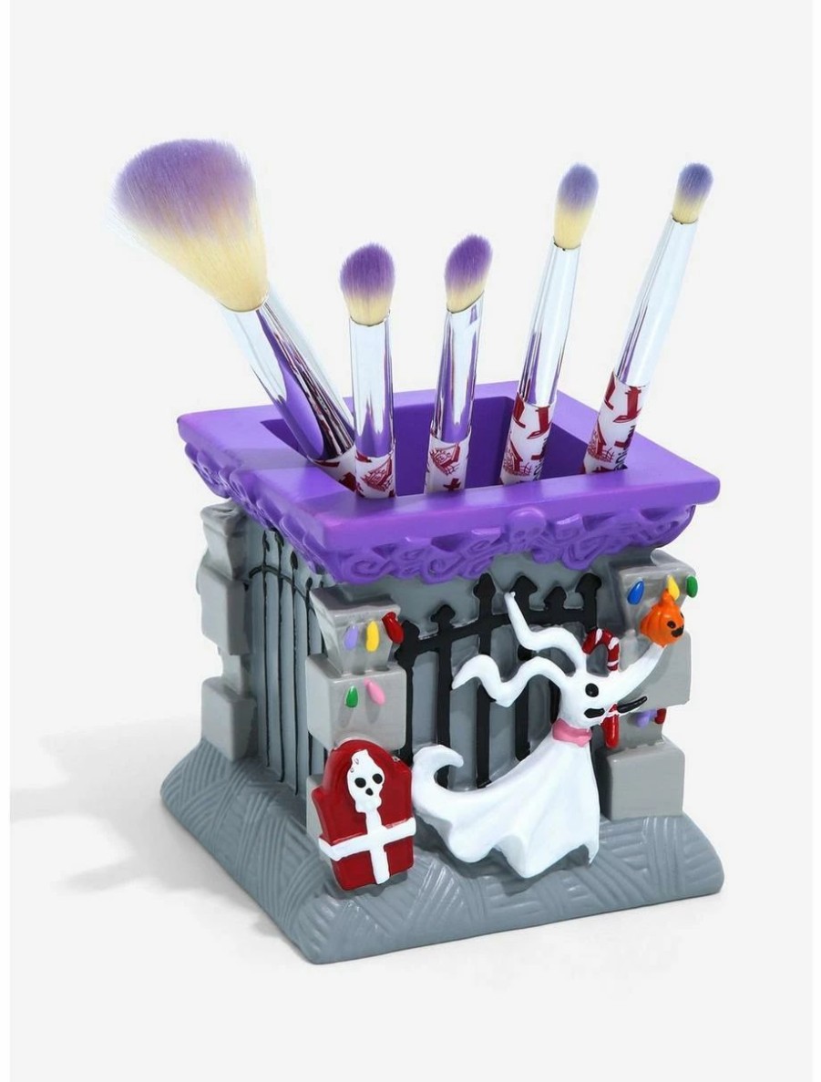 * Beauty Disney'S The Nightmare Before Christmas Zero Makeup Brush Set & Holder | Beauty