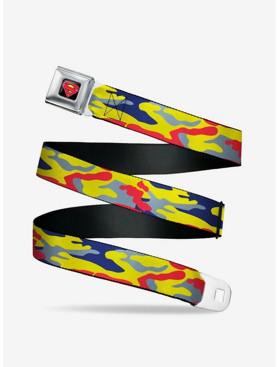 * Belts Dc Comics Superman Camo Seatbelt Belt | Belts