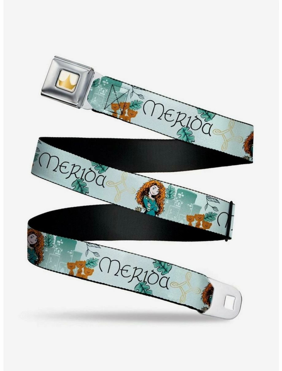 * Belts Disney Pixar Brave Merida Castle And Three Bear Brothers Seatbelt Belt | Belts