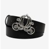 * Belts Disney Cinderella Carriage Silver Buckle Vegan Leather Belt | Belts