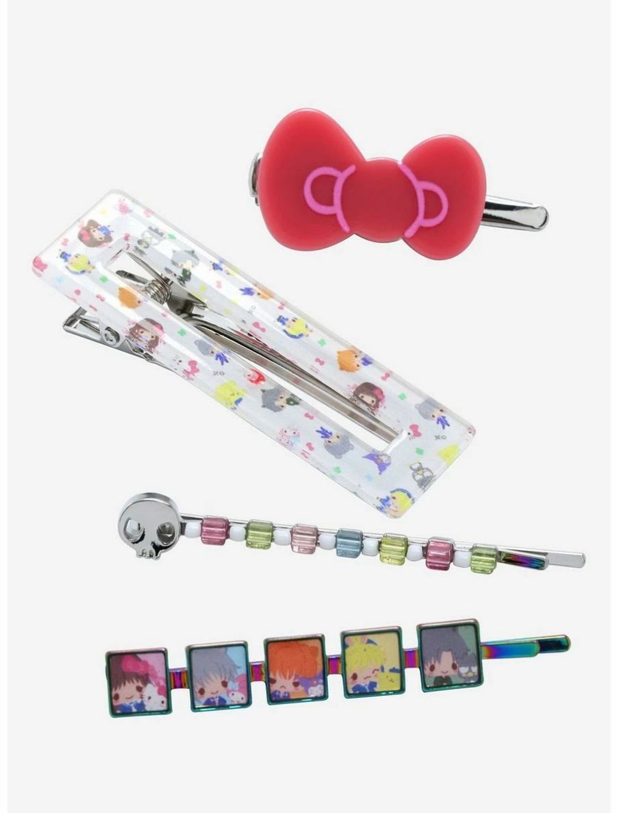 * Beauty Fruits Basket X Hello Kitty And Friends Hair Clip Set Boxlunch Exclusive | Beauty