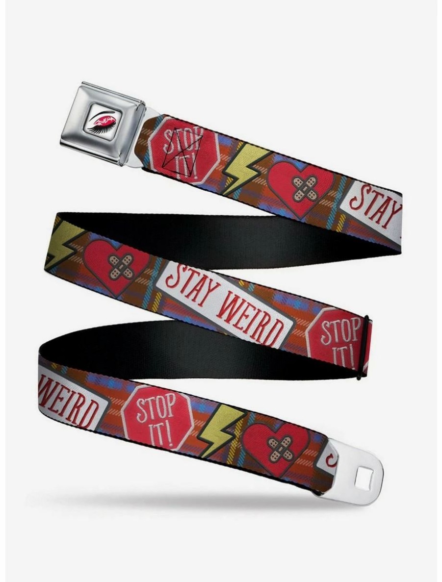 * Belts Disney Cruella Rebel Heart Patches Collage Youth Seatbelt Belt | Belts