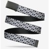 * Belts Disney Mickey Mouse Smiling Face Monogram Gray Clamp Belt | Belts