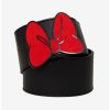 * Belts Disney Minnie Mouse Red Bow Vegan Leather Belt | Belts