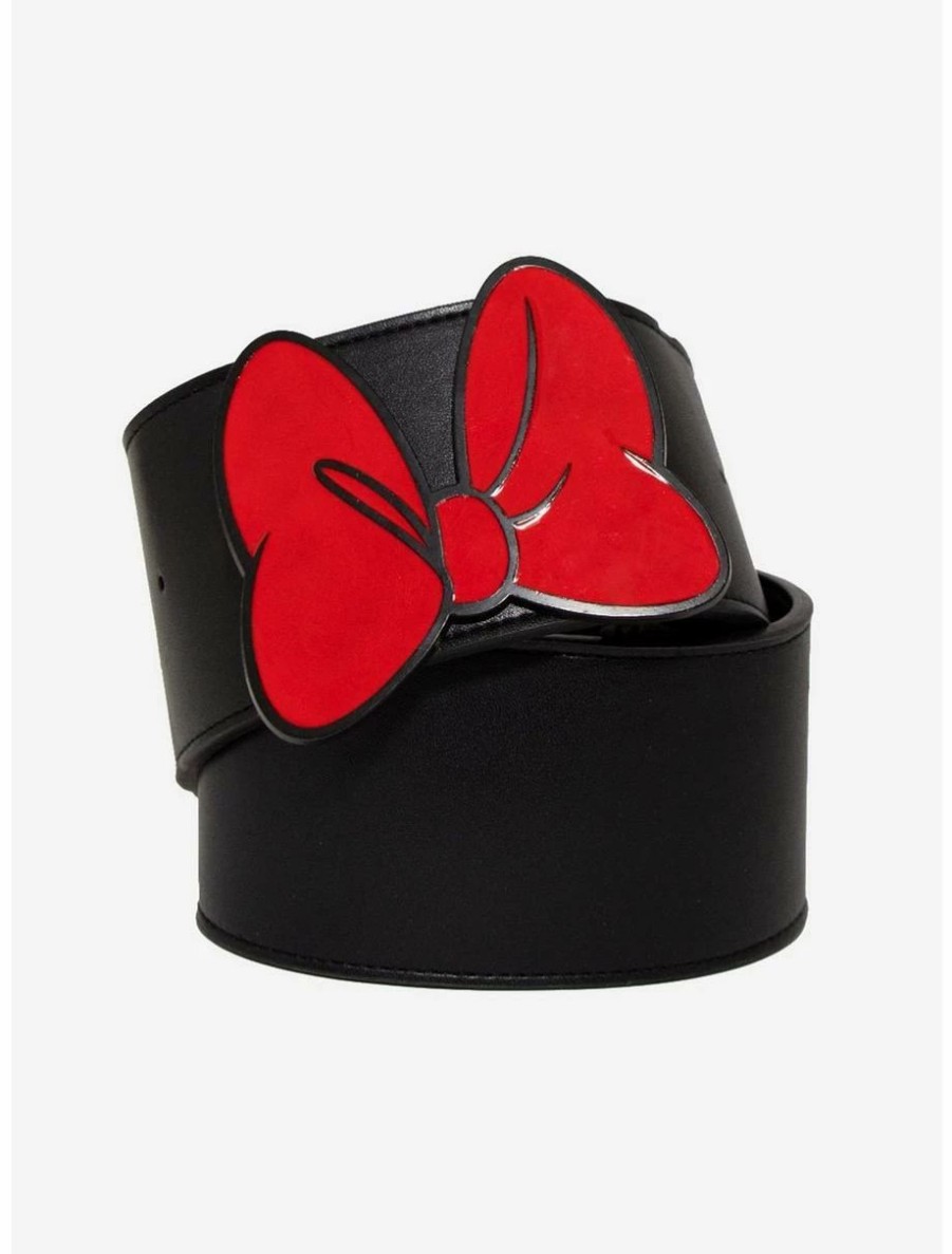 * Belts Disney Minnie Mouse Red Bow Vegan Leather Belt | Belts