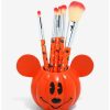 * Face Masks Disney Mickey Mouse Jack-O'Lantern Makeup Brush Set & Holder Boxlunch Exclusive | Face Masks