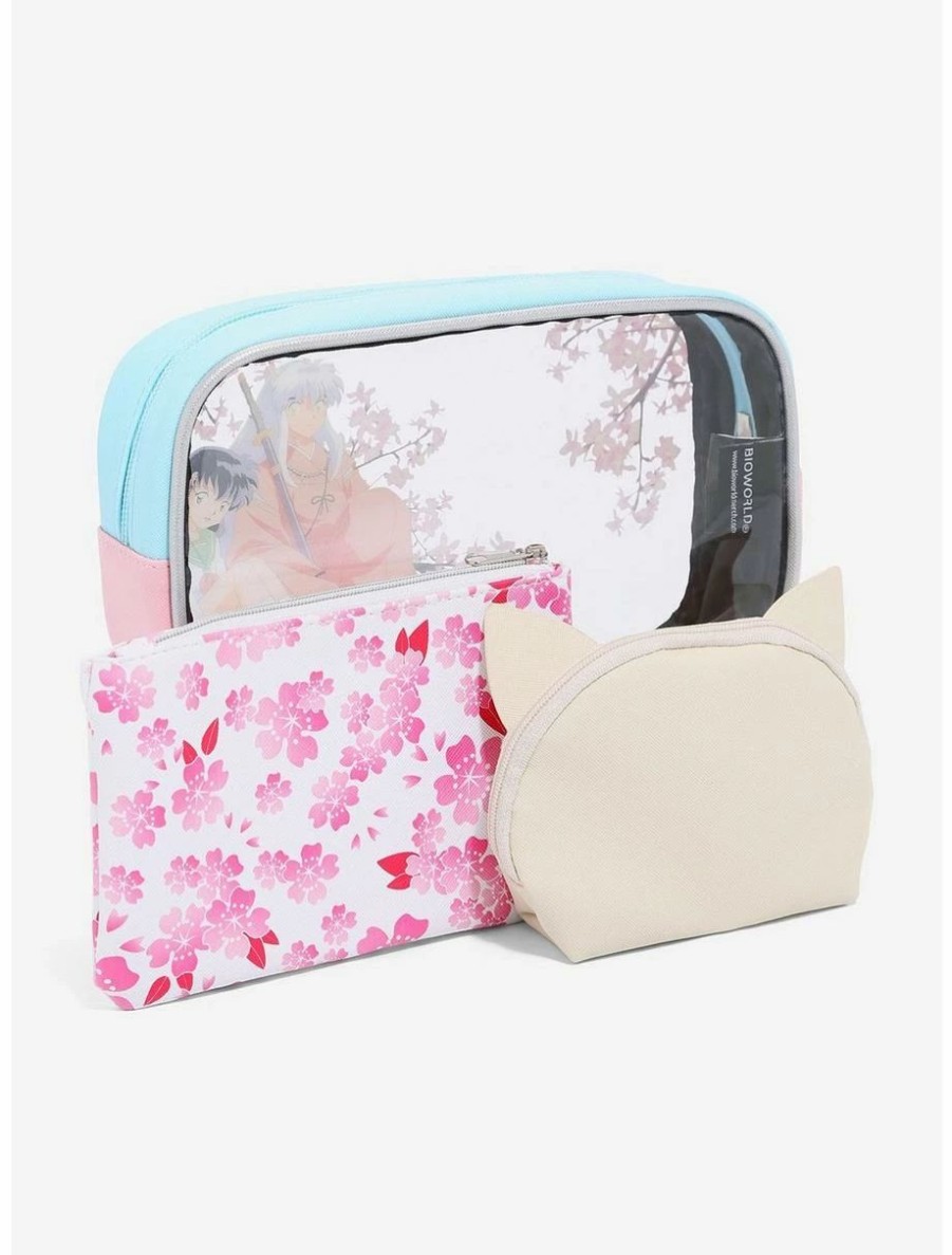 * Face Masks Inuyasha Sakura Flowers Cosmetic Bag Set Boxlunch Exclusive | Face Masks