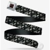 * Belts Disney Hocus Pocus Elements Collage Black White Seatbelt Belt | Belts