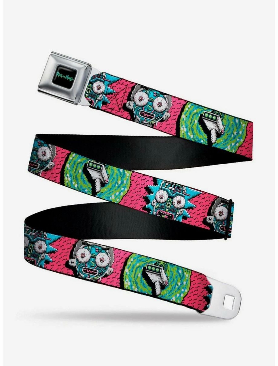 * Belts Rick And Morty Circuit Faces Portal Gun Youth Seatbelt Belt | Belts