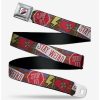 * Belts Disney Cruella Rebel Heart Patches Collage Seatbelt Belt | Belts