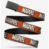 * Belts Marvel Shadow Logo Red Black White Clamp Belt | Belts