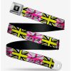 * Belts Disney Cruella De Vil Safety Pin Union Jack Seatbelt Belt | Belts