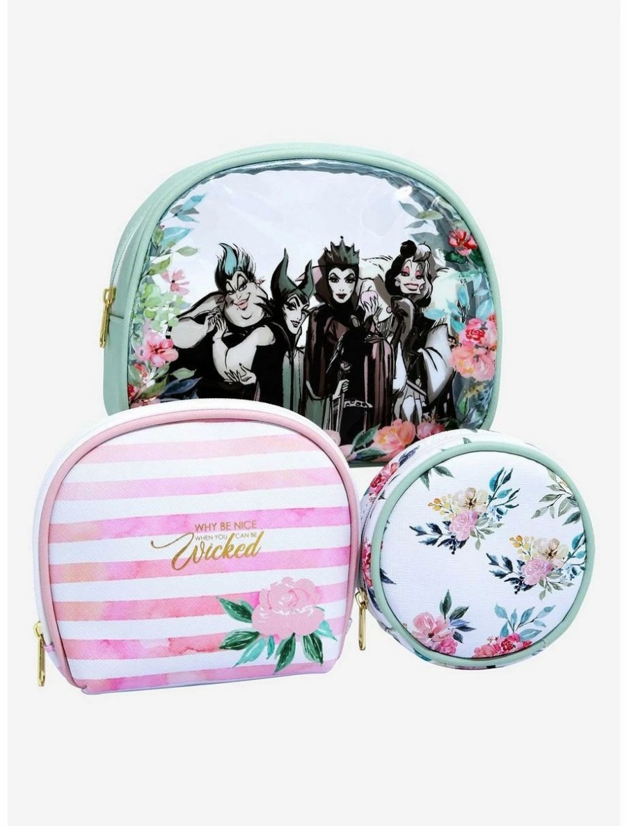 * Beauty Disney Villains Floral Cosmetic Bag Set | Beauty