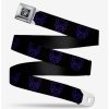 * Belts Marvel Black Panther Avengers Icon Outline Black Purple Youth Seatbelt Belt | Belts