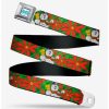 * Belts Frosty The Snowman Poinsetta Plaid Seatbelt Belt | Belts