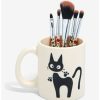 * Beauty Loungefly Studio Ghibli Kiki'S Delivery Service Jiji Mug Makeup Brush Set & Holder Boxlunch Exclusive | Beauty