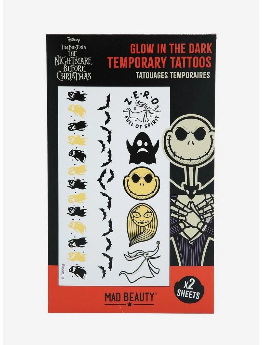 * Beauty Disney The Nightmare Before Christmas Glow-In-The-Dark Temporary Tattoos | Beauty