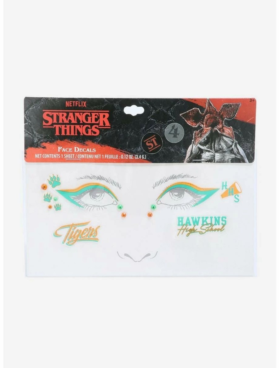 * Face Masks Stranger Things Hawkins High Face Decals | Face Masks ...