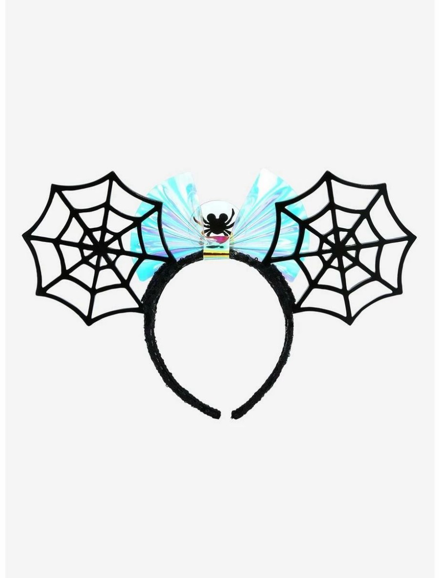 * Face Masks Disney Minnie Mouse Spider Webs Mouse Ears Headband Boxlunch Exclusive | Face Masks