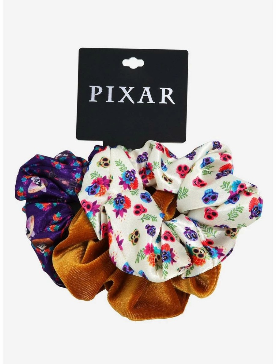 * Beauty Disney Pixar Coco Characters & Flowers Scrunchy Set Boxlunch Exclusive | Beauty