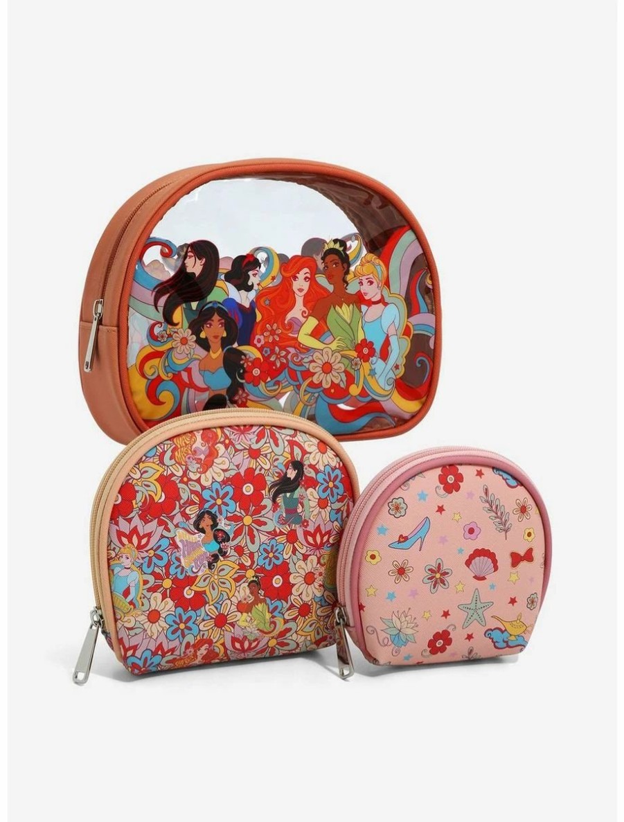 * Beauty Disney Princess Groovy Group Portrait Cosmetic Bag Set Boxlunch Exclusive | Beauty