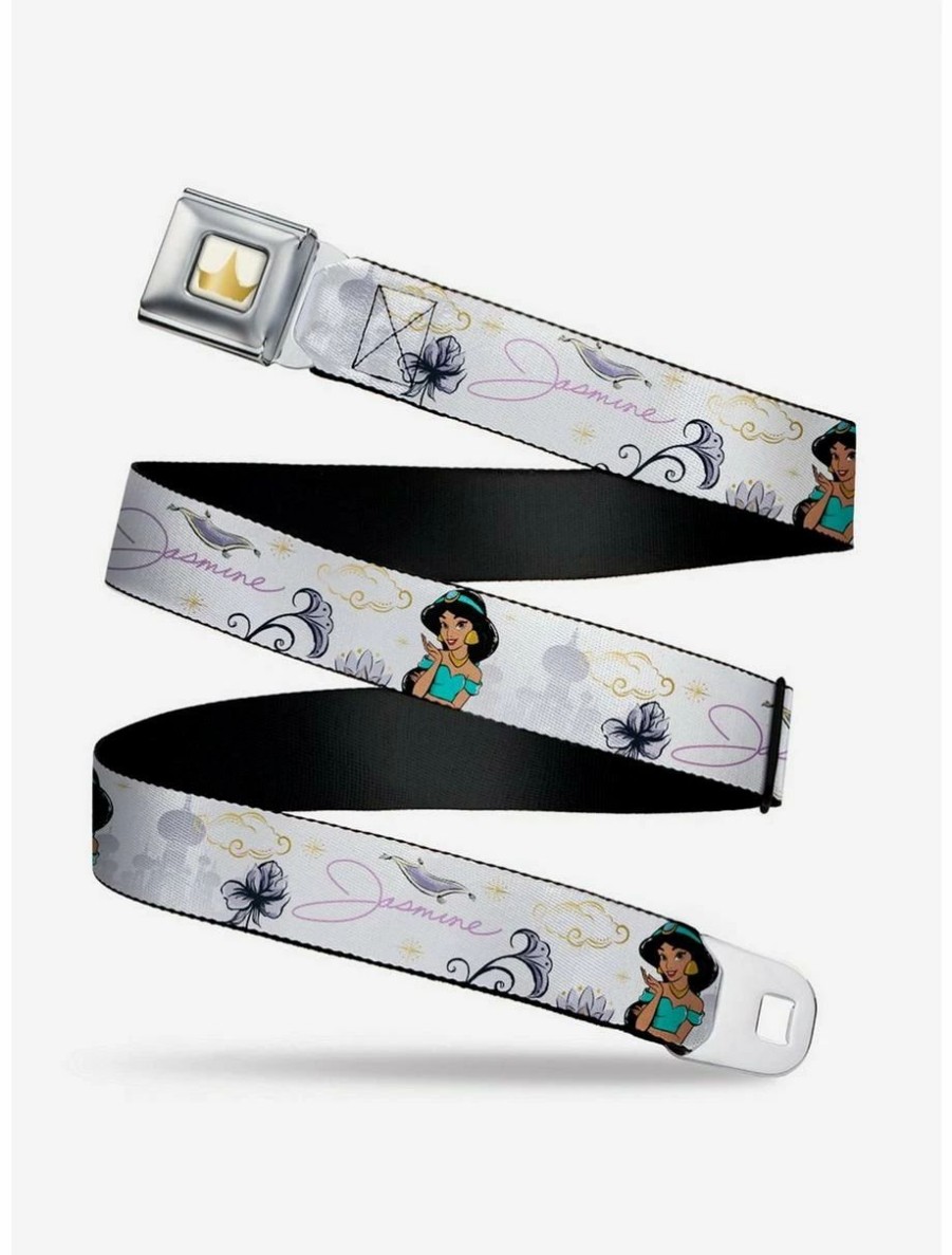 * Belts Disney Aladdin Jasmine Palace Flowers Seatbelt Belt | Belts