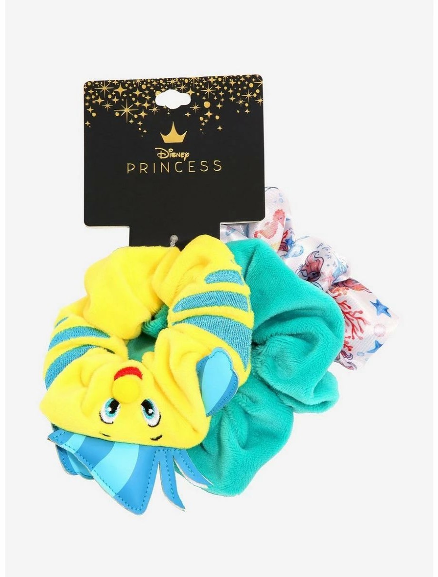 * Beauty Disney The Little Mermaid Flounder Figural Scrunchy Set Boxlunch Exclusive | Beauty