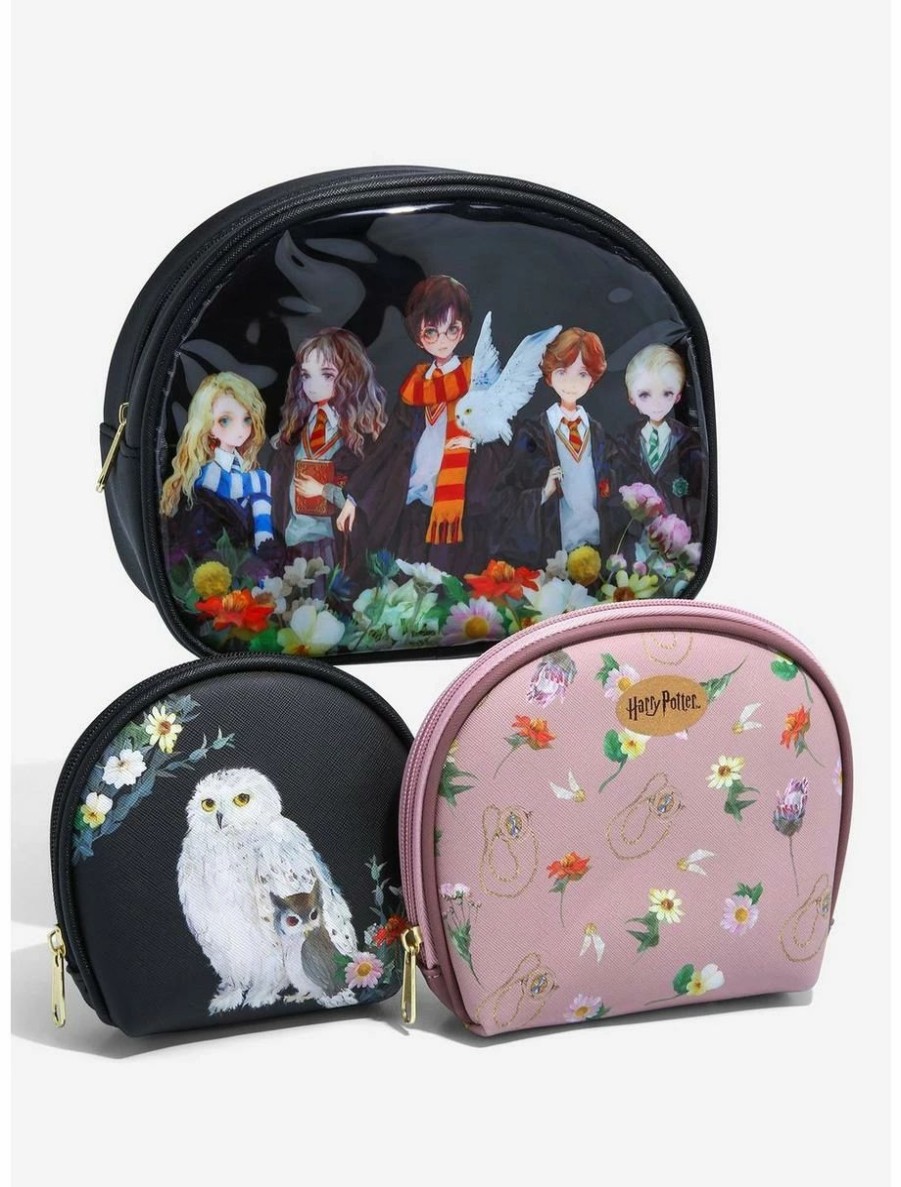 * Beauty Harry Potter Characters Botanical Group Portrait Cosmetic Bag Set Boxlunch Exclusive | Beauty