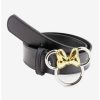 * Belts Disney Minnie Mouse Figural Silver And Gold Buckle Vegan Leather Belt | Belts