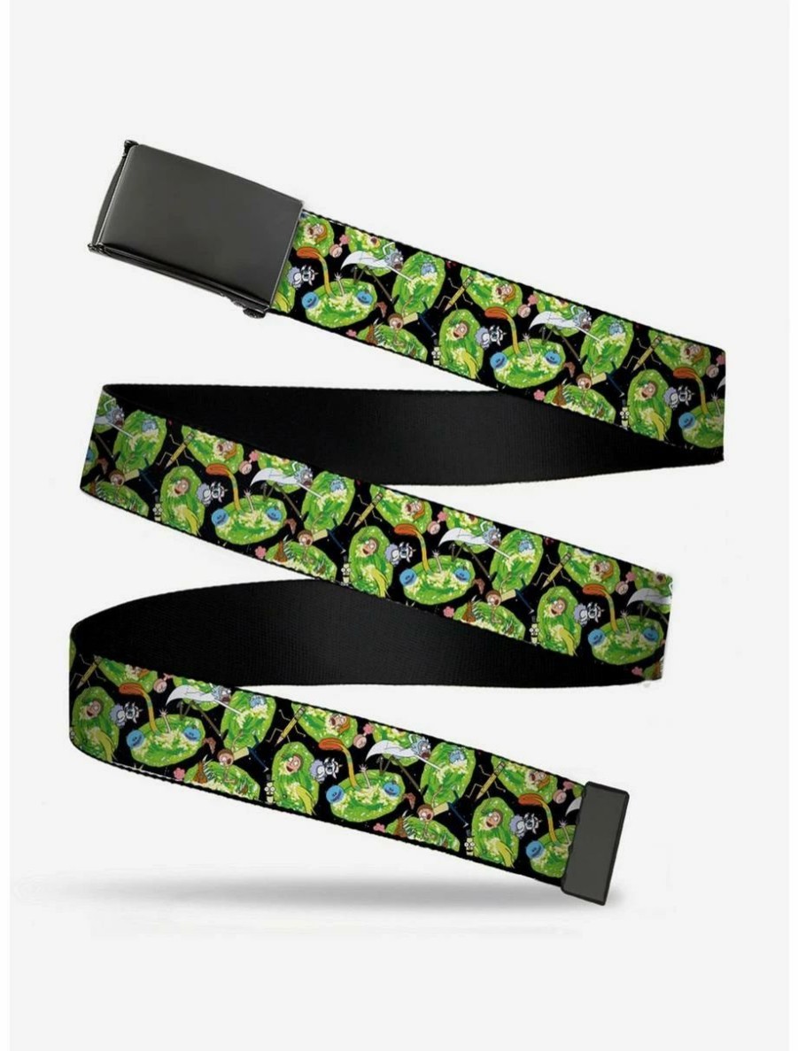 * Belts Rick And Morty Portal Toss Print Clamp Belt | Belts