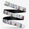 * Belts Disney Tangled Rapunzel Castle With Pascual Floral Seatbelt Belt | Belts