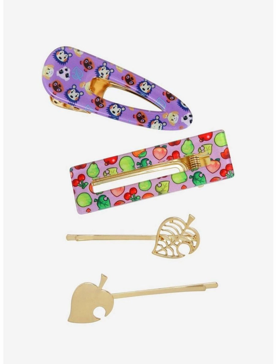 * Beauty Nintendo Animal Crossing: New Horizons Allover Print Hair Clip Set | Beauty