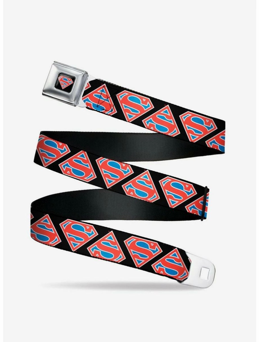 * Belts Dc Comics Superman Shield Flip Americana Seatbelt Belt | Belts