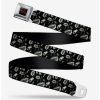 * Belts Disney Hocus Pocus Elements Collage Black White Youth Seatbelt Belt | Belts