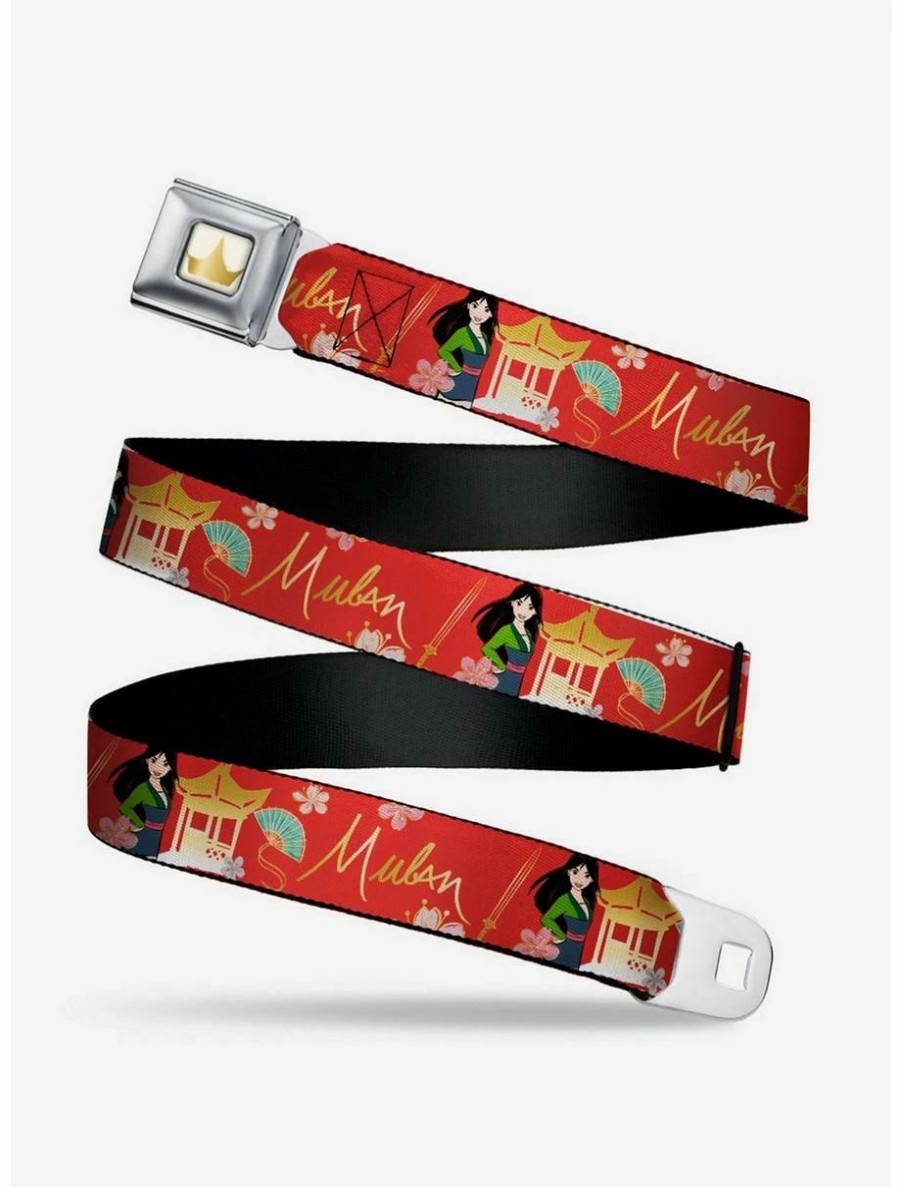 * Belts Disney Mulan Gazebo Flowers Seatbelt Belt | Belts