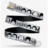 * Belts Seinfeld Cast Silhouettes Seatbelt Belt | Belts