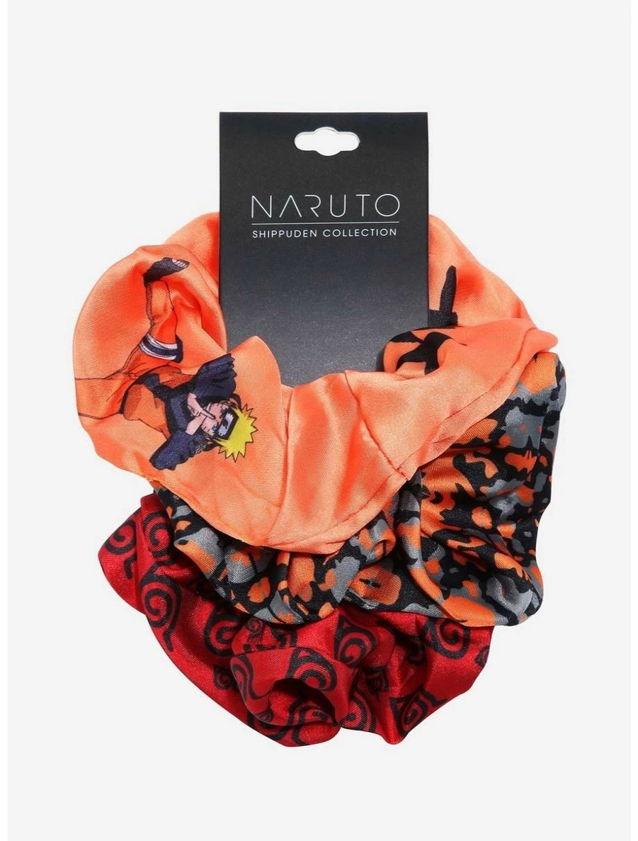 * Beauty Naruto Shippuden Naruto Uzumaki Scrunchy Set Boxlunch Exclusive | Beauty