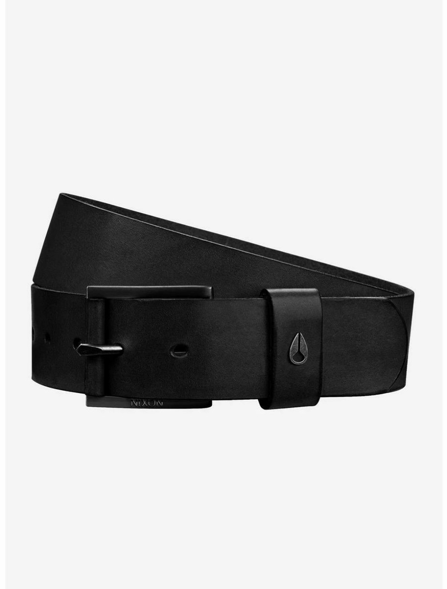 * Belts Nixon Americana Leather Black Belt | Belts